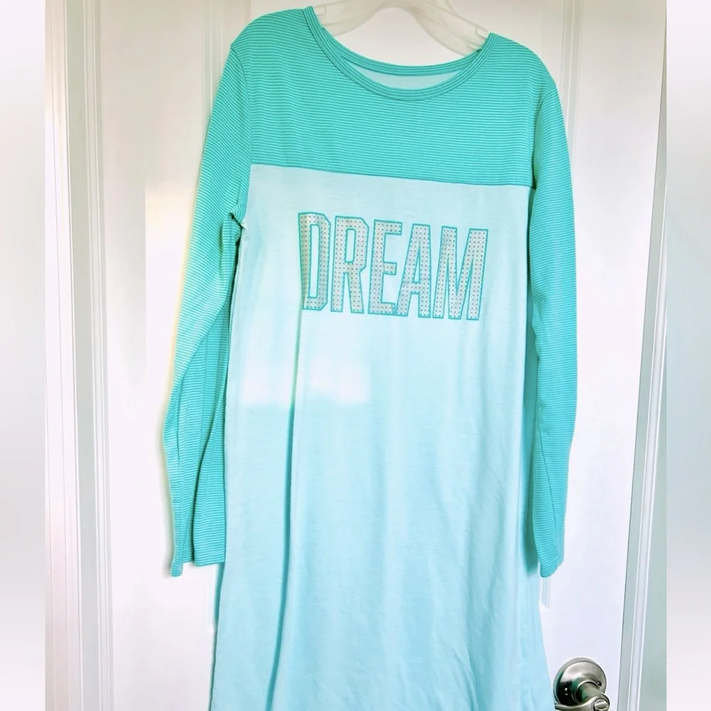 Cat & Jack Girls' Nightgown Dream Graphic Girl’s Size Large 10/12 - Picture 2 of 5